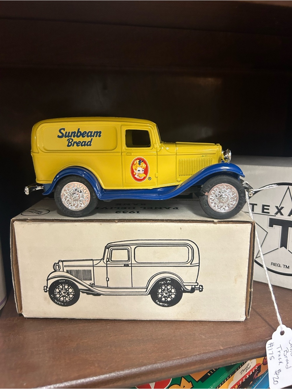 Sunbeam Yellow and Blue Die-Cast Delivery Van Toy
